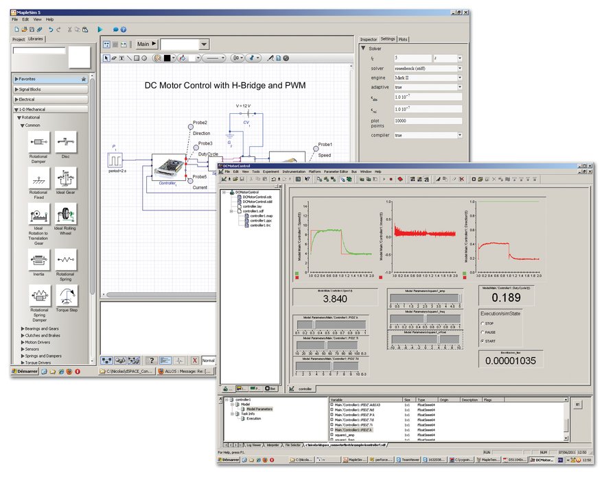 Maplesoft potencia su capacidad para la generación de prototipos de control mediante la conexión a la dSPACE DS1104 R&D Controller Board
